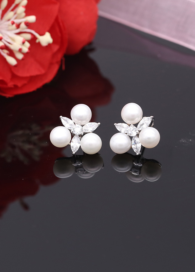 Bông tai ngọc trai tự nhiên cực đẹp B-1506 Bảo Ngọc Jewelry