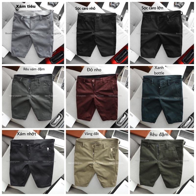 Quần short nam kaki co giãn