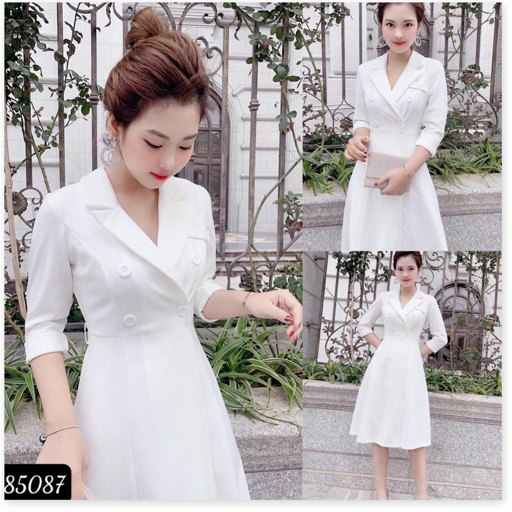 ĐẦM TRẮNG VINTAGE SANG CHẢNH,THIẾT KẾ HỌA TIẾT TRƠN NHƯNG KHÔNG KÉM PHẦN SANG TRỌNG LANA FASHION