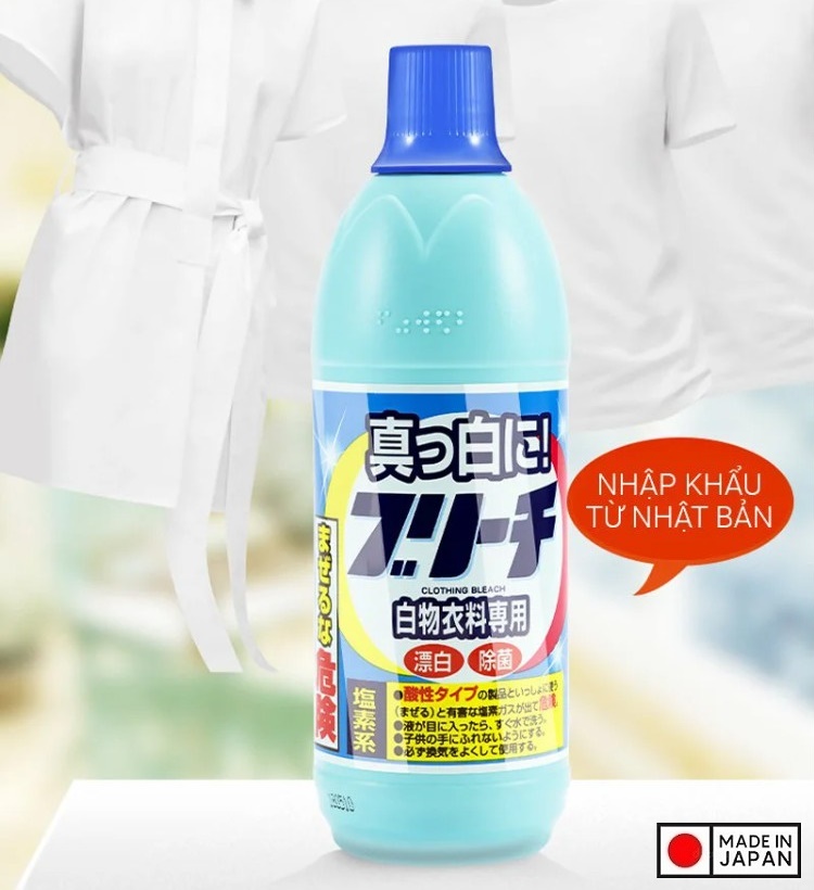 Nước tẩy trắng quần áo Rocket 600ml - Hàng nội địa Nhật Bản |#Made in Japan|