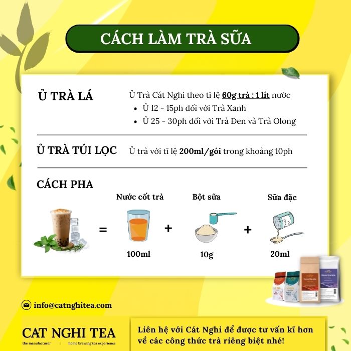 Trà đen Truyền Thống [500g - Vị đậm đà] Trà đen CAT NGHI TEA, Nguyên liệu chuẩn pha trà sữa và trà trái cây thơm ngon