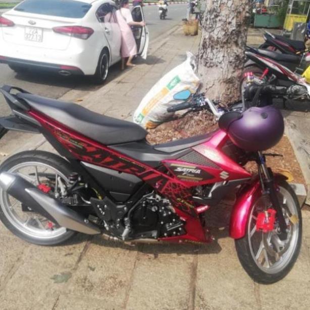 Tem rời Satria dán xe đỏ