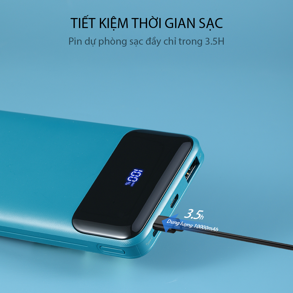 Pin Sạc Dự Phòng 10000mAh VIVAN VPB-X10 Sạc Nhanh PD/QC 3.0 20W - Output Type C &amp; USB - Hàng chính hãng