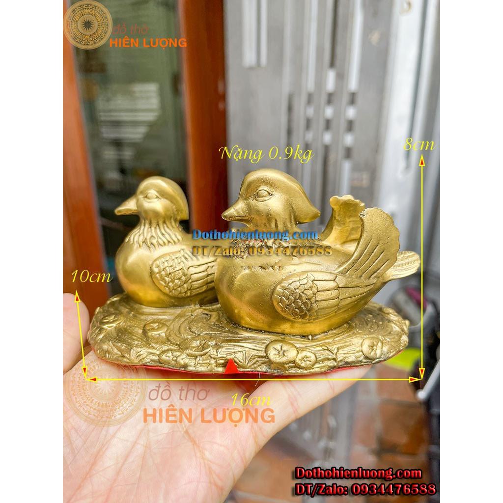 Đôi Chim Uyên Ương Hồ Sen Bằng Đồng Vàng Nguyên Chất Phong Thủy - Biểu Tượng Của Ấm No Hạnh Phúc