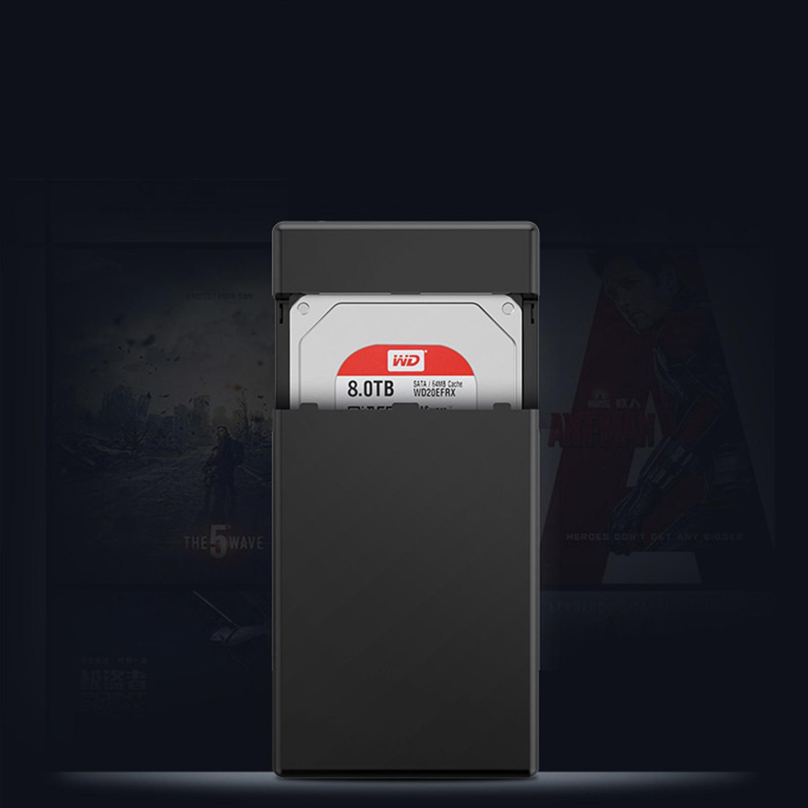 Durable USB 3.0 External Hard Drive Enclosure Disk Case 12V Adapter Support UASP for SATA III HDD SSD 3.5 2.5 Inch