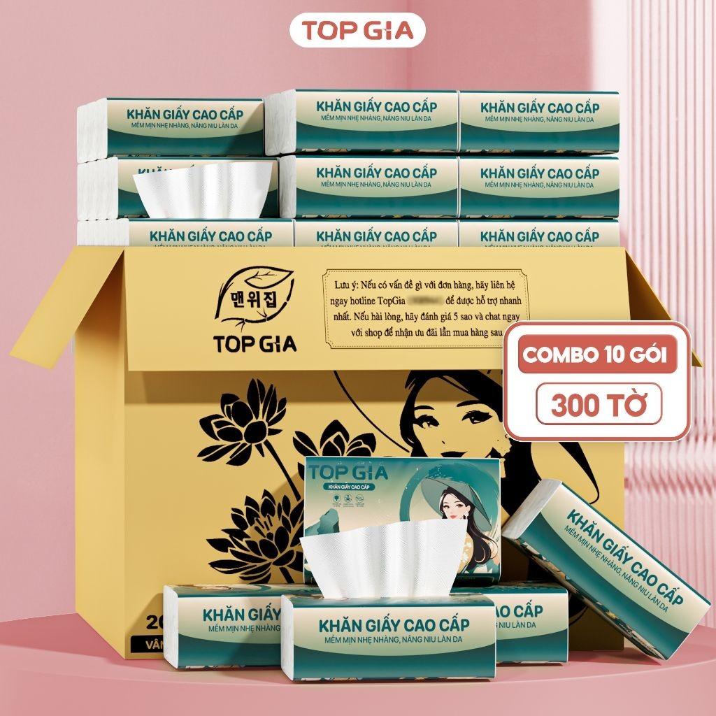 Khăn giấy rút Sắc Việt gói lớn thùng 20 gói 300 tờ 4 lớp siêu dai và an toàn cho da