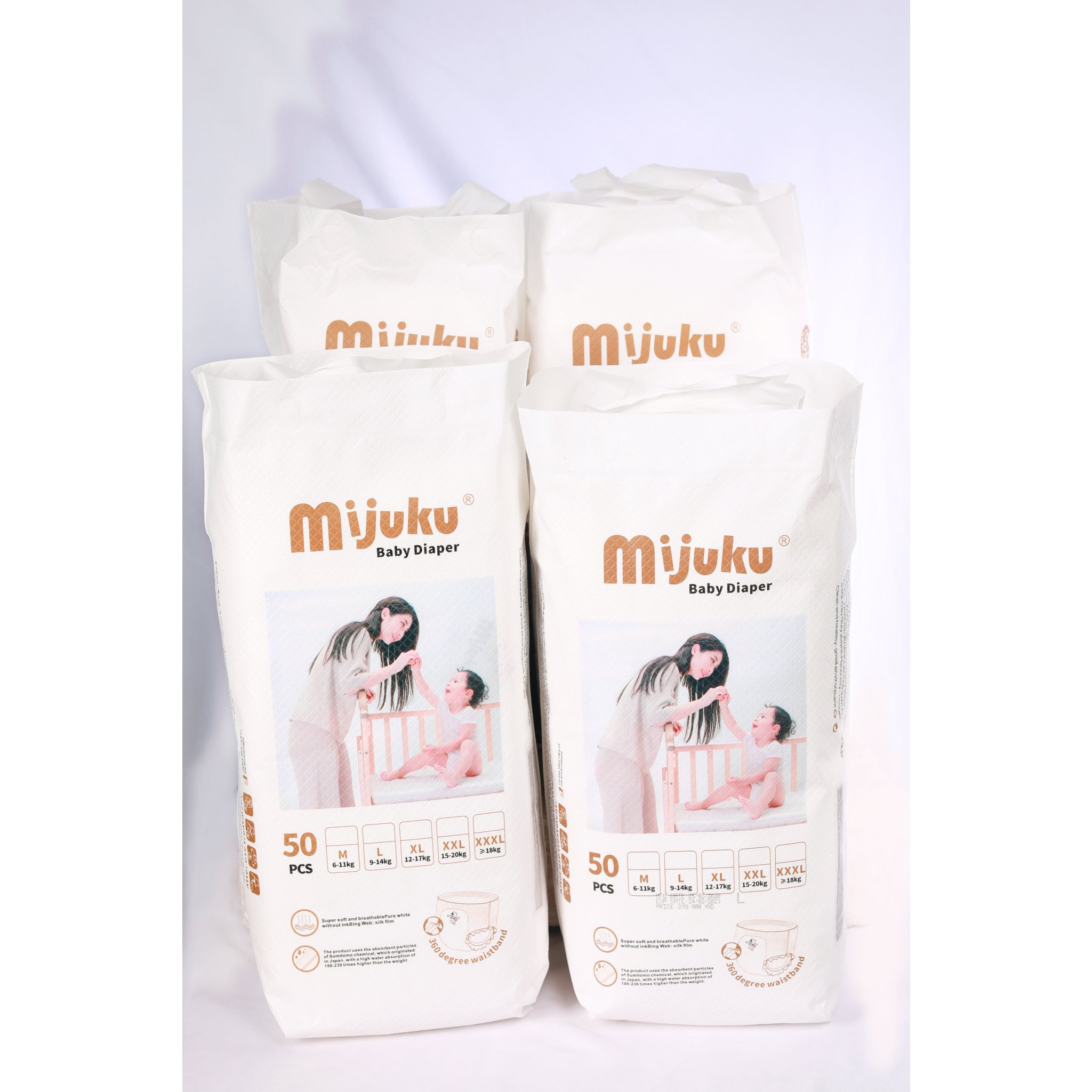 Combo 4 Bịch Bỉmtã Quần Cao Cấp Mijuku - Xxxl&Gt;18Kg