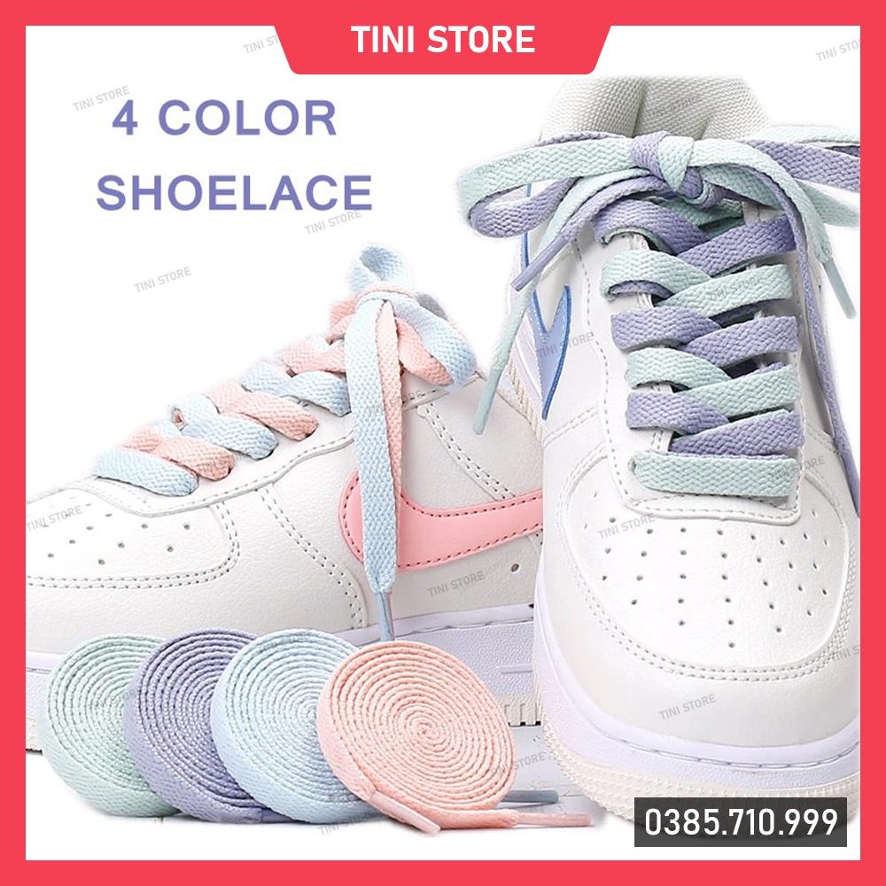 Dây giày dẹt màu Pastel Nike, Adidas chính hãng 6 màu
