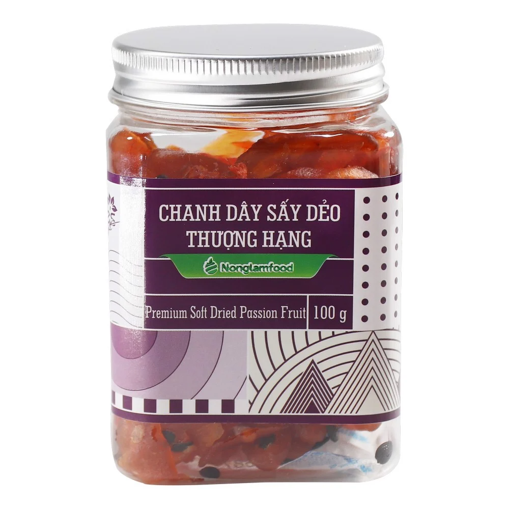 [HẠT MỨT TẾT 2024] Chanh dây Bazan sấy dẻo Nonglamfood hũ 150g - Soft Dried Passion Fruit | Quà tặng cao cấp Xuân Giáp Thìn cho người thân, bạn bè, doanh nghiệp