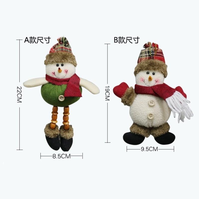 Búp bê hình ông già Noel/người tuyết/tuần lộc dễ thương treo trang trí cho cây thông Giáng Sinh