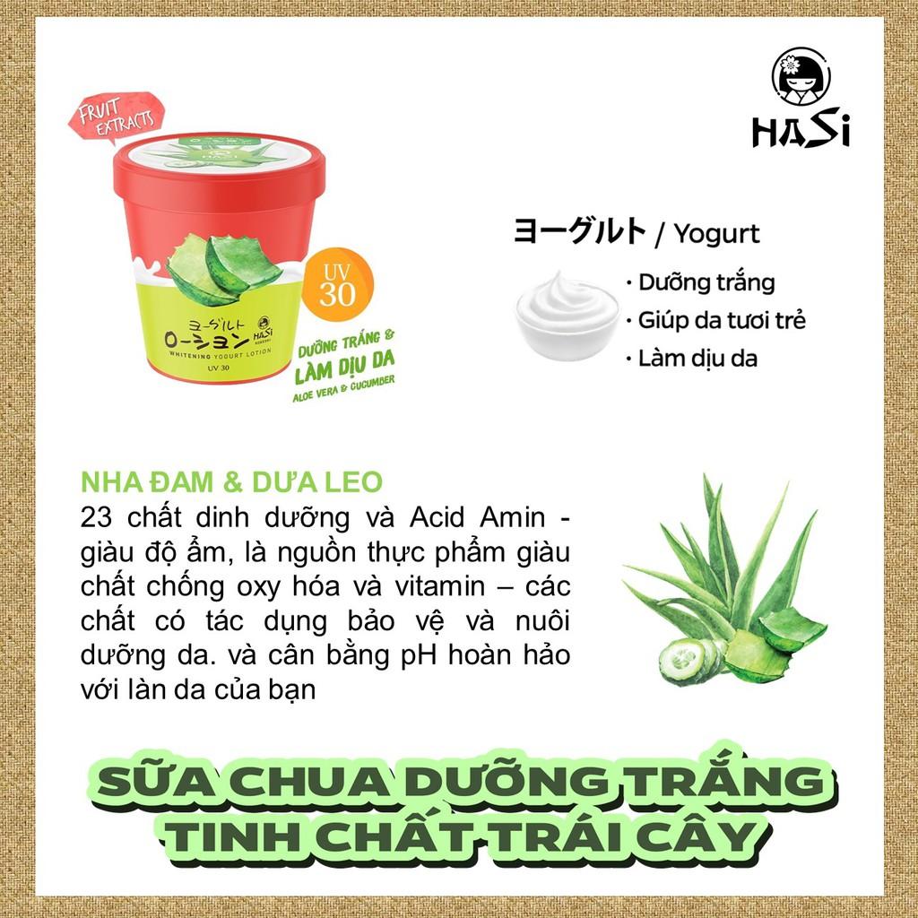 LOTION DƯỠNG THỂ TRẮNG DA YOGURT &amp; TRÁI CÂY - HASI WHITENING YOGURT LOTION UV30