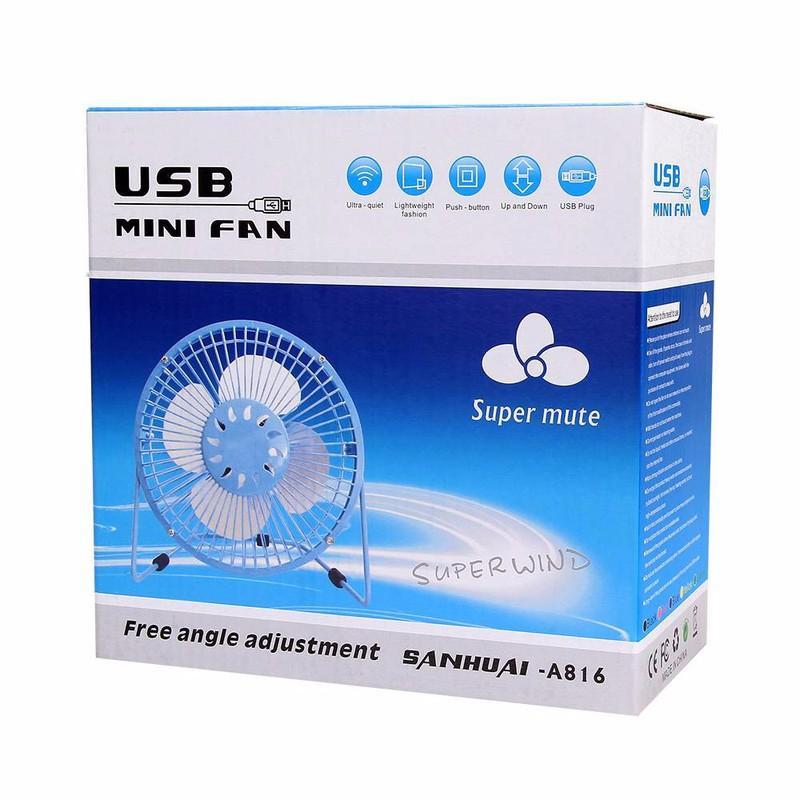 Quạt lồng sắt để bàn văn phòng USB mini