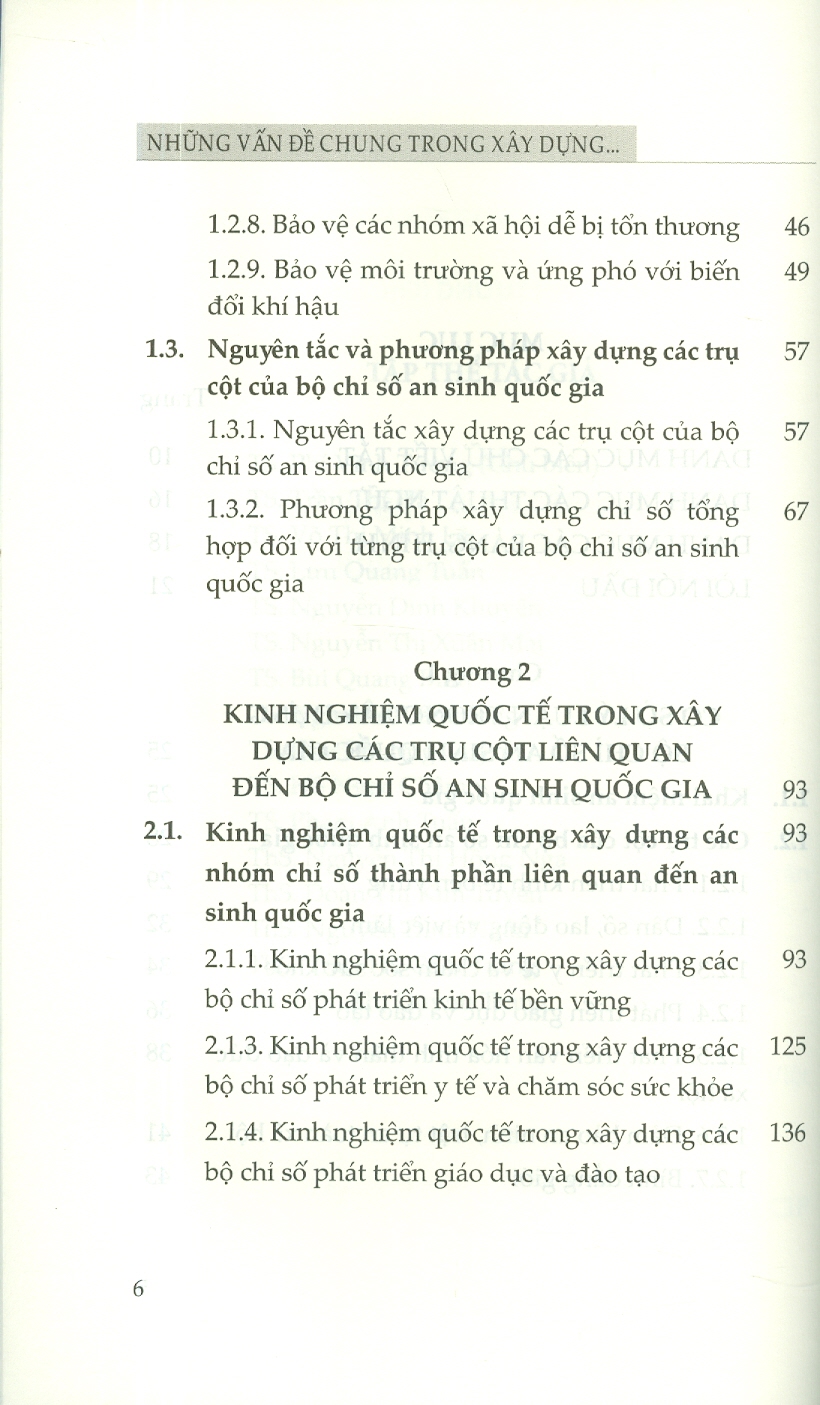 Những Vấn Đề Chung Trong Xây Dựng Bộ Chỉ Số An Sinh Quốc Gia (Sách Chuyên Khảo)