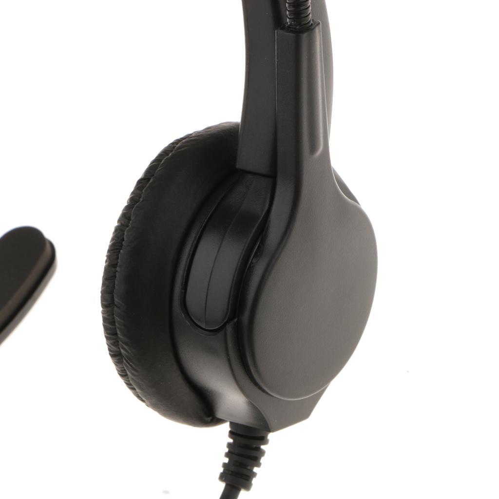 VH500 Office Call Centre Customer Service Headset Microphone Dual 3.5mm Plug