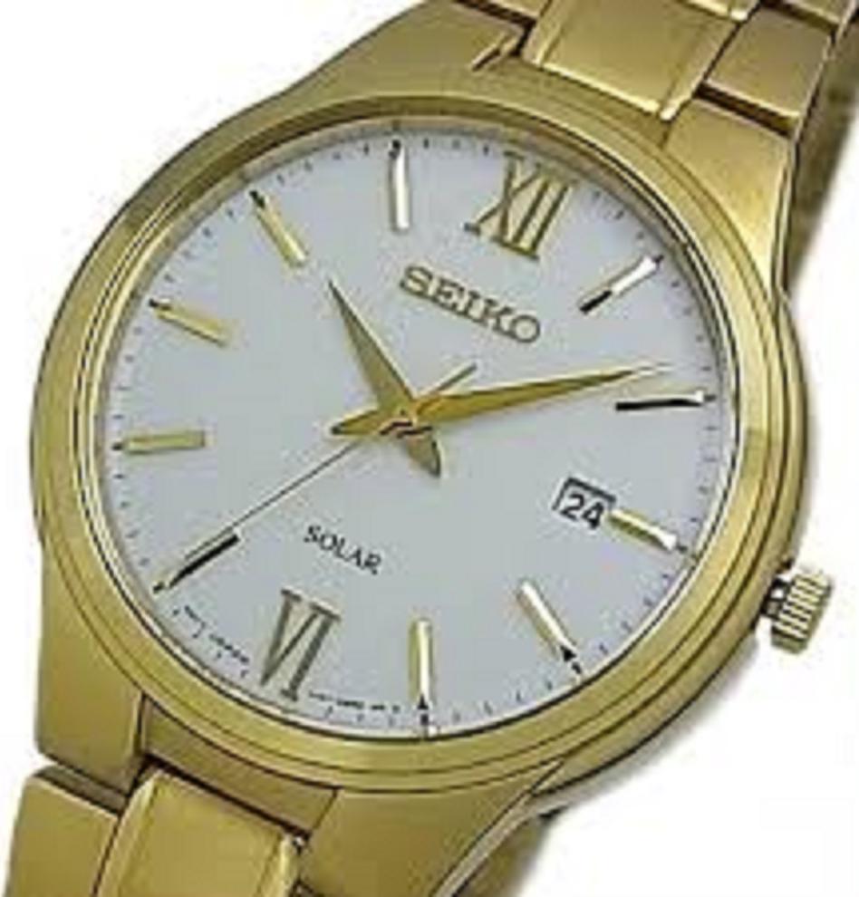 Đồng Hồ Seiko Nữ SUT232P1-Solar  Dây Kim Loại 29mm Kính Cứng