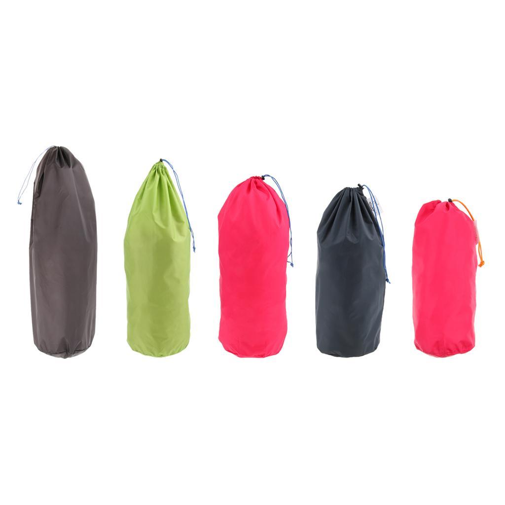 Waterproof Nylon Drawstring Bag Pouch Travel Camping Hiking Storage Organizer