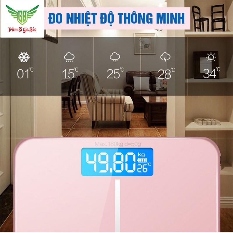 Cân điện tử  gia đình màn hình LED hiển thị cân nặng ,nhiệt độ hình con heo