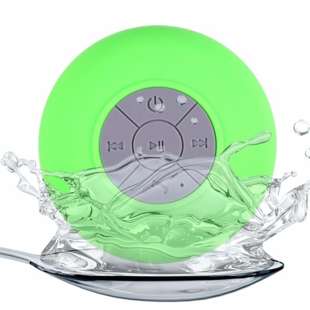Loa Mini Di Động Chống Nước Tay Nghe Không Dây Cho Phòng Tắm Nhà Tắm Bể Xe Bãi Biển Loa Nghe Nhạc Có Hút Color: Green