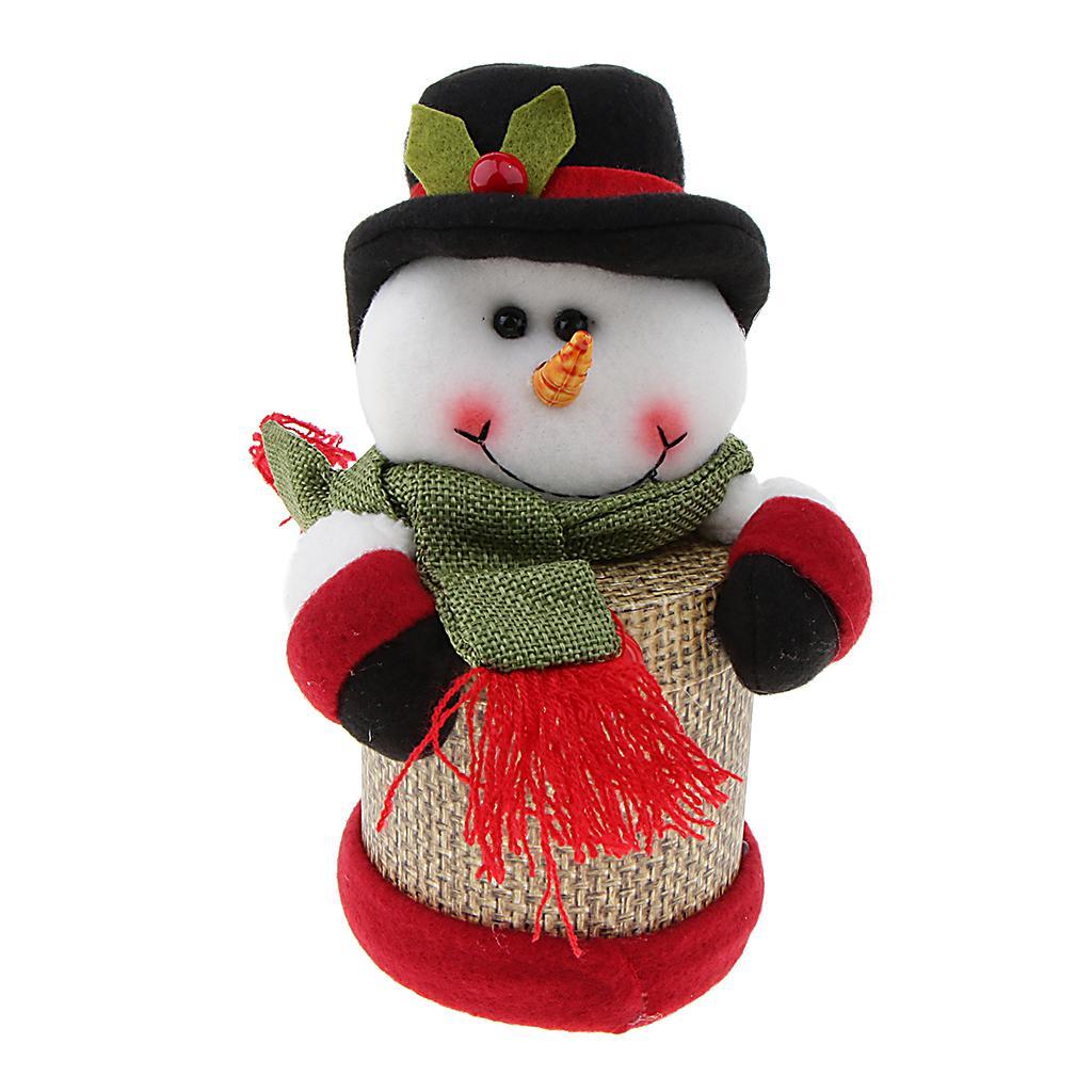 Christmas Linen Candy Boxes Gift Storage Container Table Decor