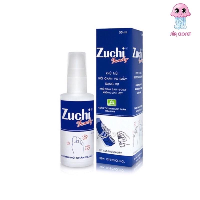 Zuchi xịt giày - Khử mùi hôi chân, xịt thơm Zuchi Family giầy dép cho nam nữ