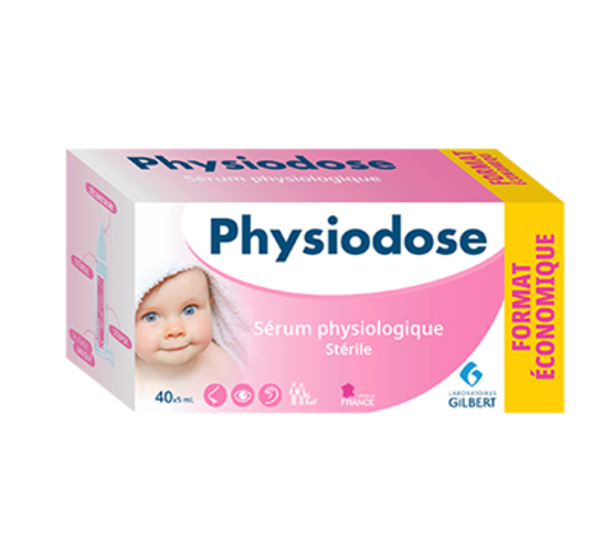 Nước muối Physiodose Classic Hộp 40 ống - An toàn cho trẻ sơ sinh