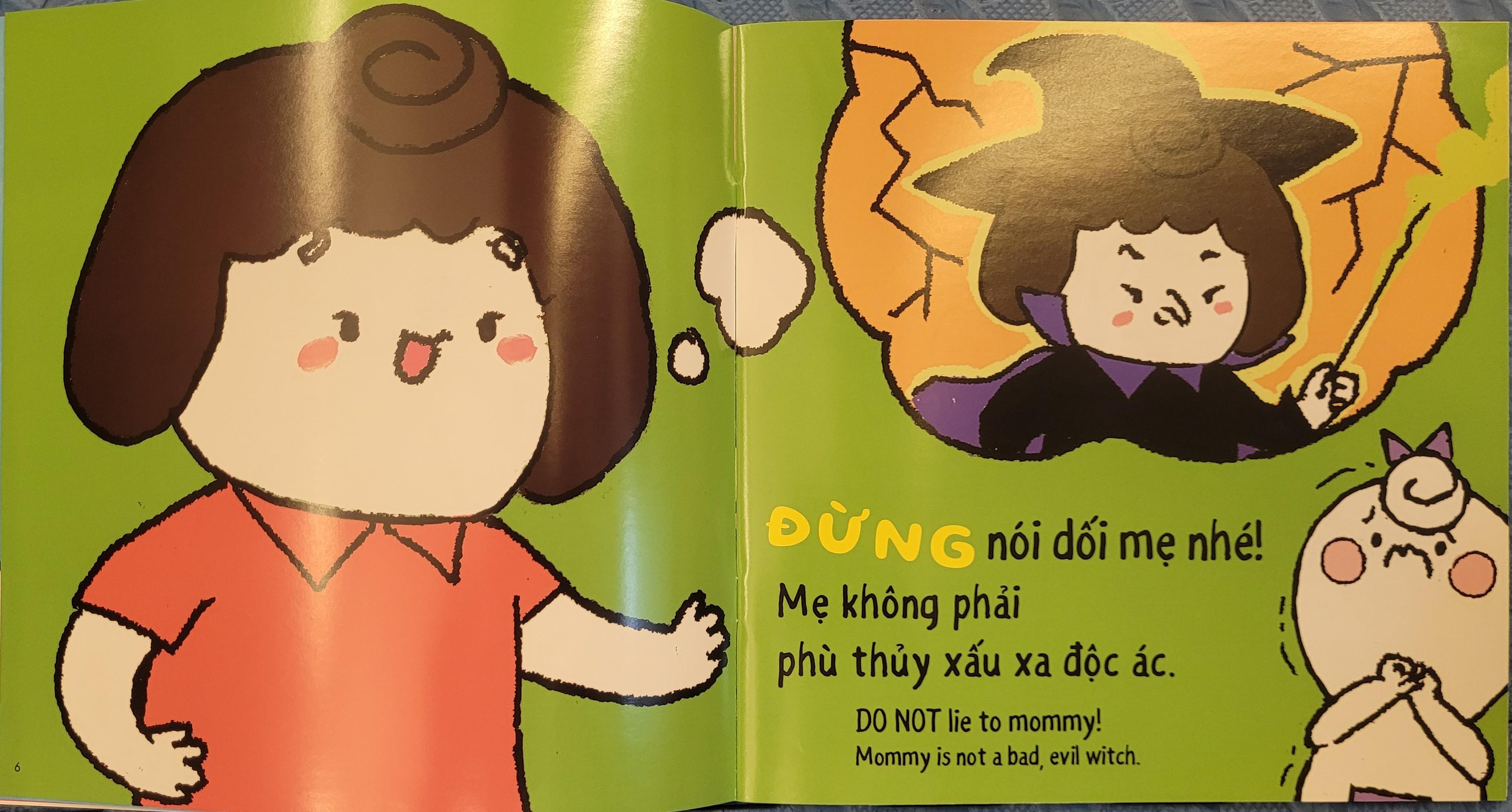 Sách Ehon Miu Bé Nhỏ Phần 2 Song Ngữ - Đừng Nói Dối Nhé