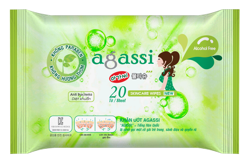 Khăn giấy ướt Agassi 20 tờ