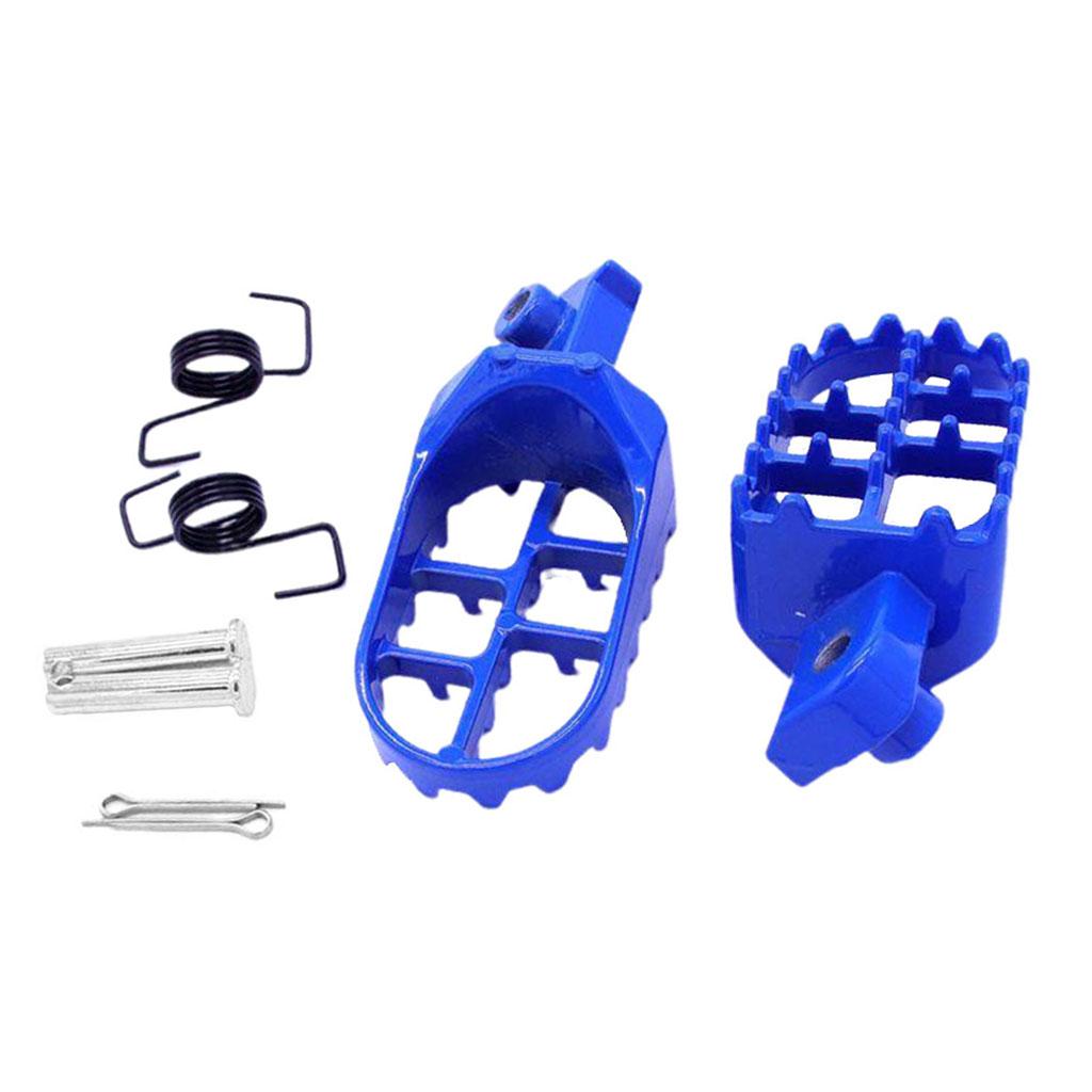 Blue Foot Pegs Rests Pedals for Yamaha PW50 PW80 for Honda XR50 XR70 Dirt Bike