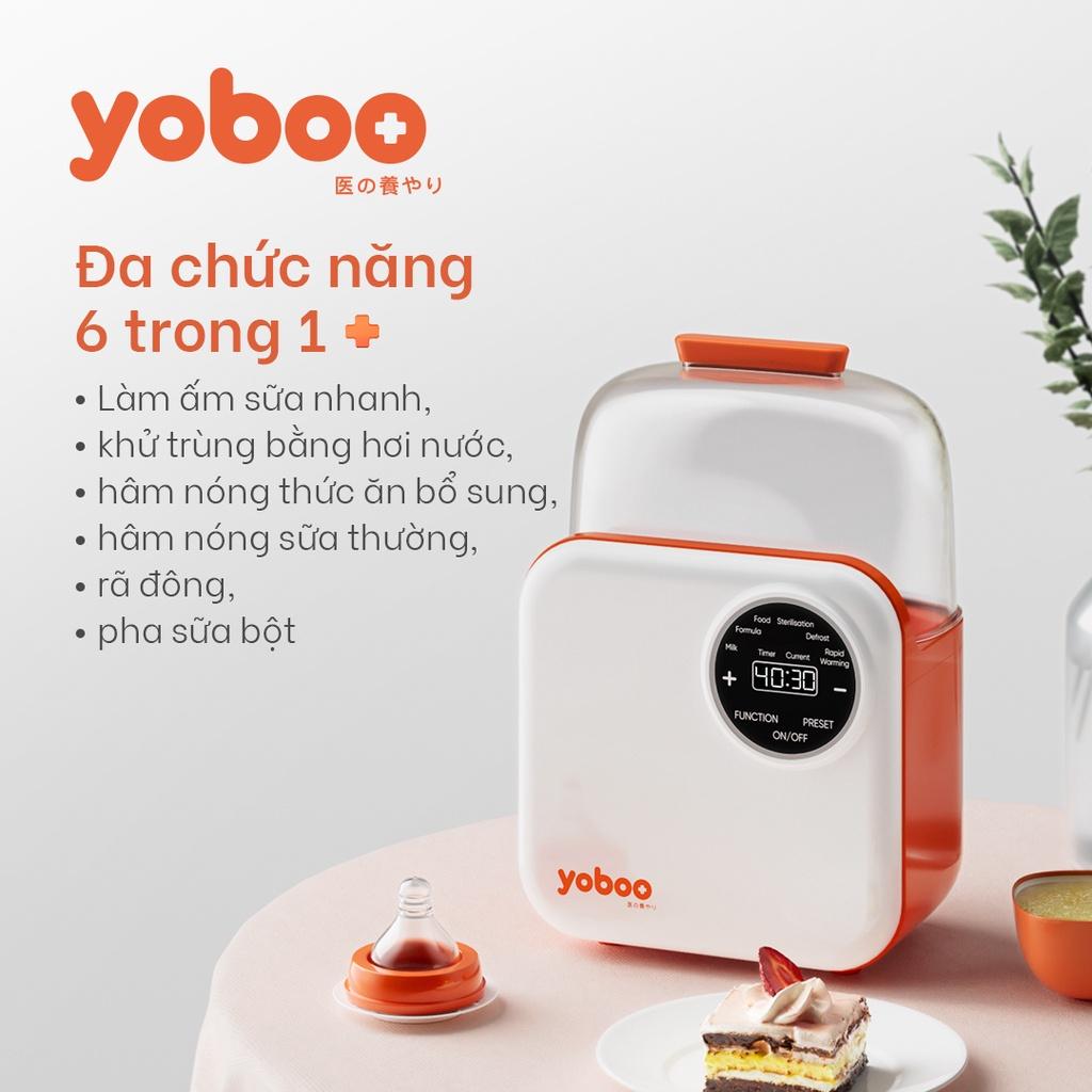 Máy hâm nóng sữa đôi điện tử Yoboo YB-0042 có 6 chức năng, điều khiển cảm ứng, hẹn giờ trước - Hàng chính hãng