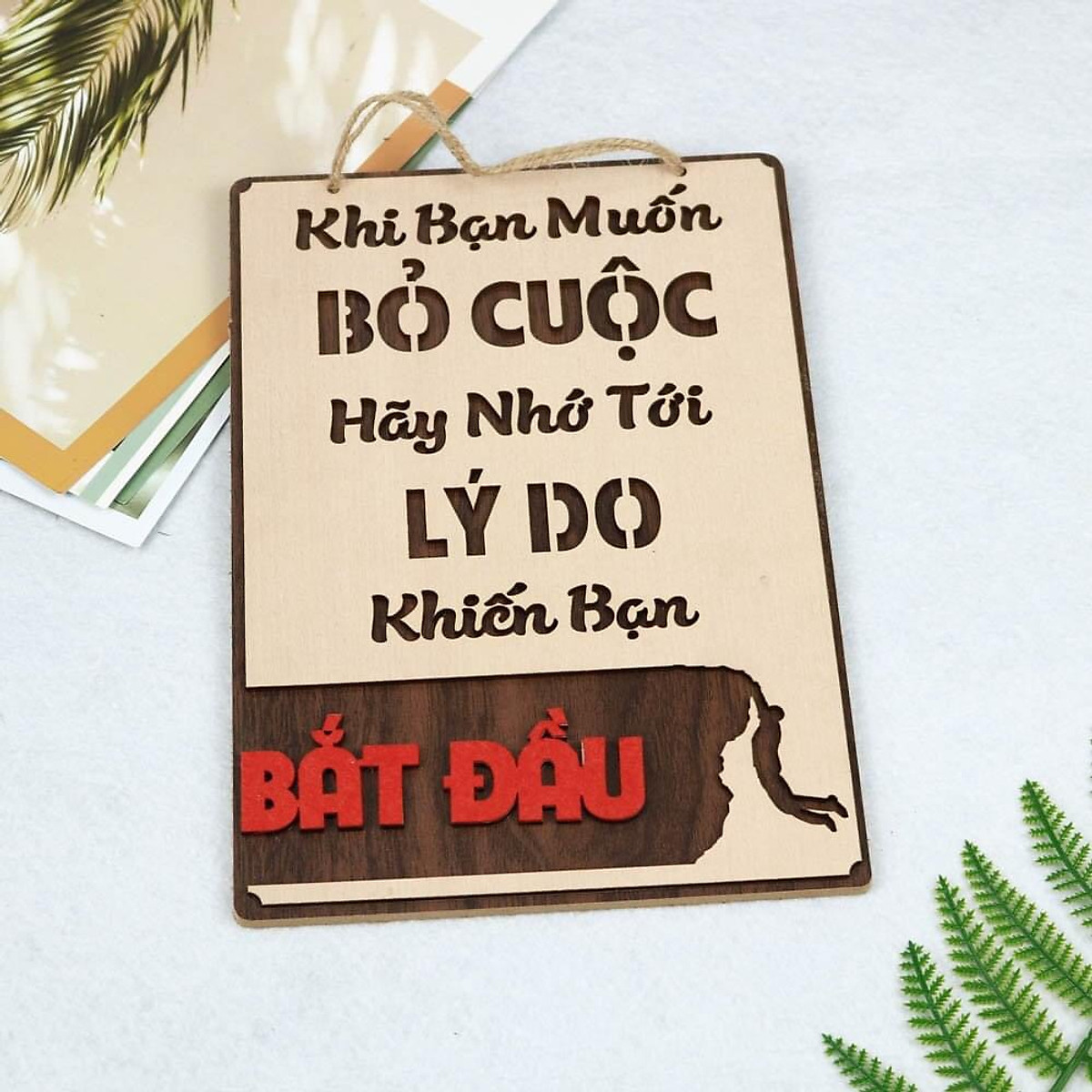 15 MẫuTranh gỗ tạo động lực cao cấp trang trí văn phòng 20x27cm