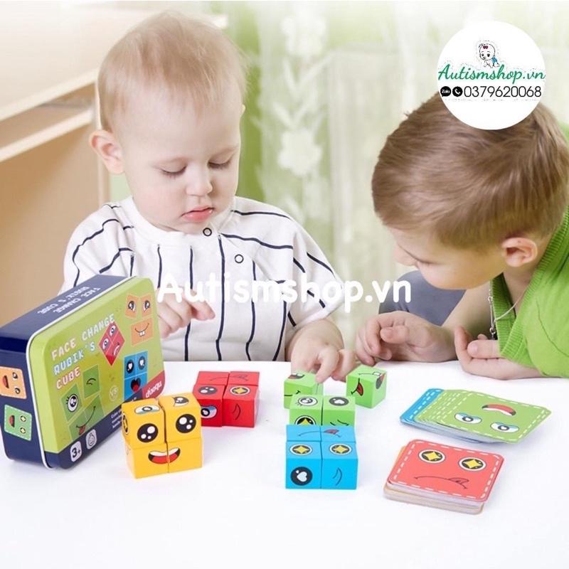 Đồ chơi lắp ráp mặt cảm xúc montessori