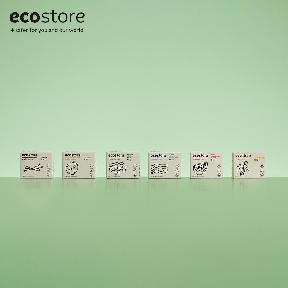 Ecostore Bánh xà phòng tảo bẹ và mật ong Manuka gốc thực vật 80g (Manuka Honey &amp;amp; Kelp Soap