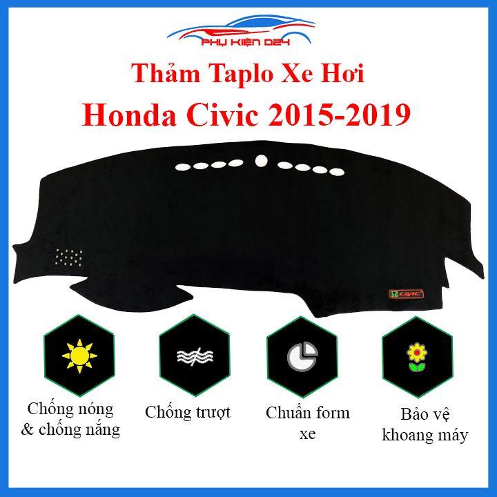 Thảm taplo Civic 2015-2016-2017-2018-2019-2020-2021-2022 chống nắng nóng làm mát xe mở rộng tầm nhìn
