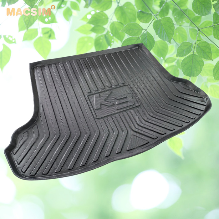 Lót cốp xe ô tô  Kia K3  2018-2022 chất liệu TPV thương hiệu Macsim màu đen