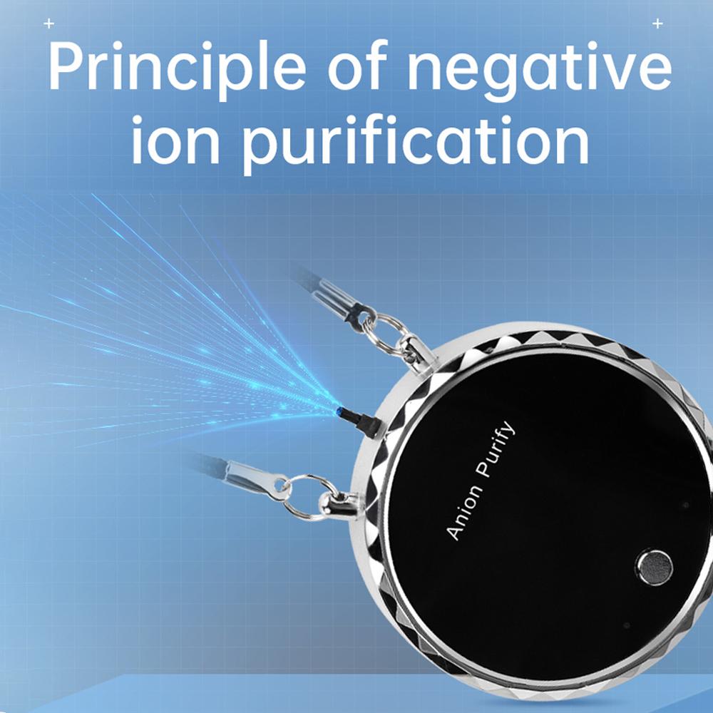 USB Portable Wearable Air Purifier Mini Air Necklace Air Freshener Necklace