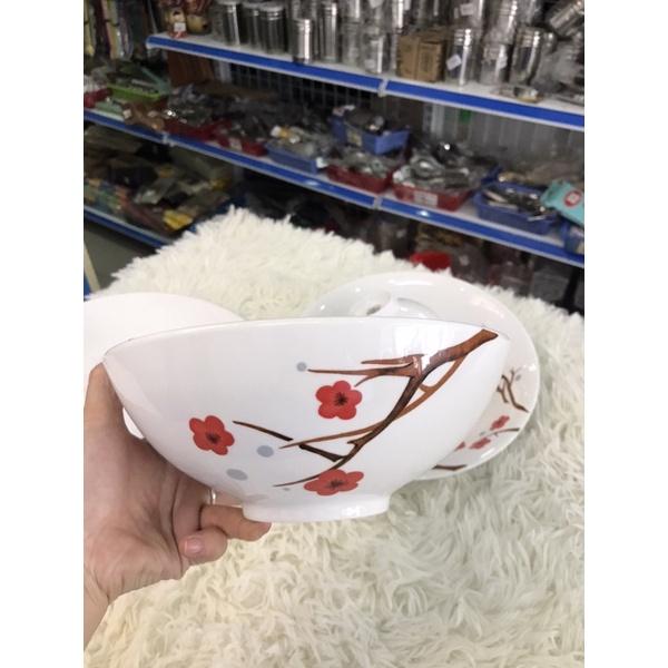 Bộ đồ ăn 9 sản phẩm hoa đỏ