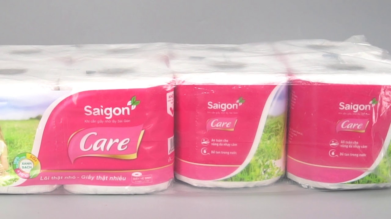 Lốc 10 Cuộn Giấy Vệ Sinh Sài Gòn Care