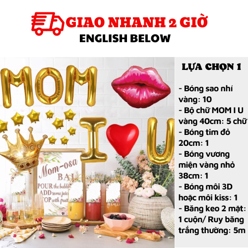 Bộ bong bóng trang trí ngày của mẹ Mother's Day Balloon set balloon mfd12