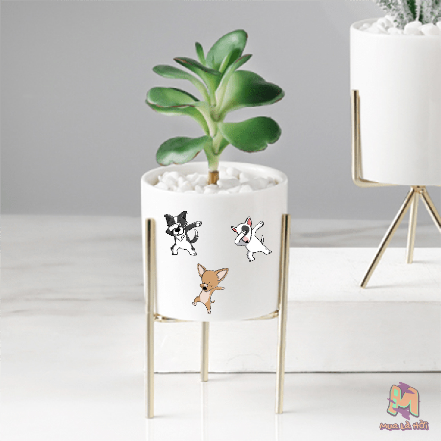 Miếng dán Stickers in hình các loài chó