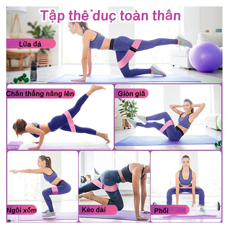 Band Tập Mông,Dây mini Band,Dây kháng lực,Dây Đàn Hồi Kháng Lực, Booty Band Tập Mông Tập Gym - màu xanh lá