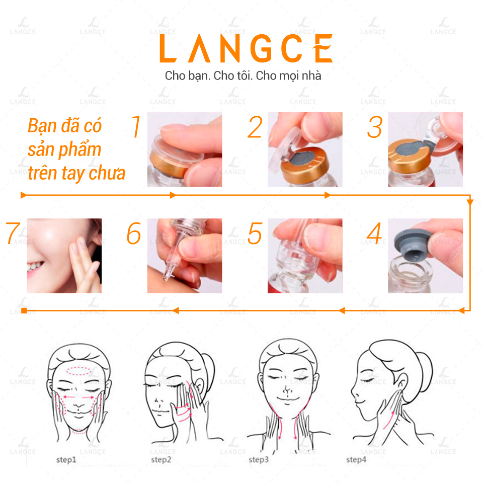 Serum Tảo Biển Xanh - Thanh Lọc Độc Tố Se Khít Lỗ Chân Lông 12ml TẶNG Kem Làm Rụng Lông Trắng Da 20ml LANGCE