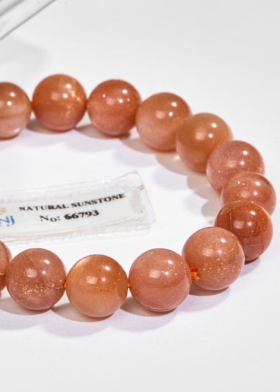 Lắc Tay Đá Mặt Trời Sunstone 9MM Kèm Giấy Kiểm Định PNJ