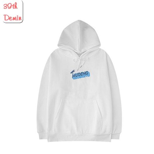 Áo Hoodie phong cách Hàn Quốc in chữ MUDENG graffiti chất NỈ COTTON lót BÔNG unisex nam nữ