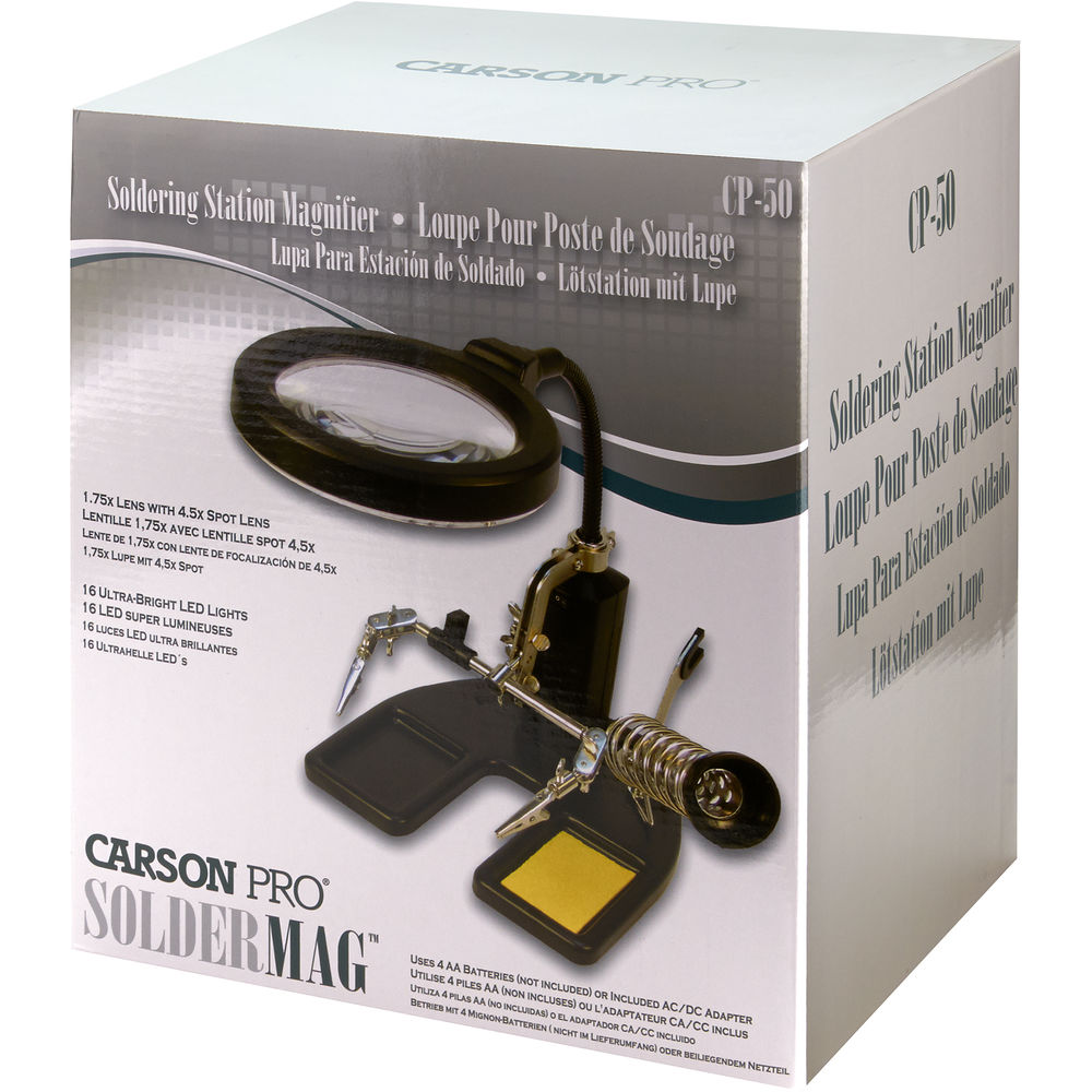 Kính lúp cao cấp hàn mạch điện tử có đèn Carson CP-50 -Hàng Chính Hãng