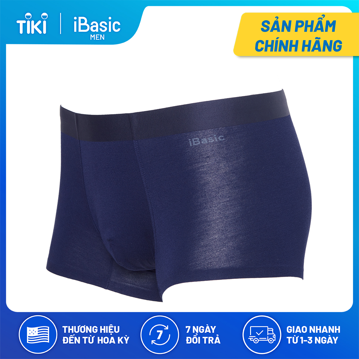 Combo 3 quần lót nam không đường may bonding trunk iBasic PANM104