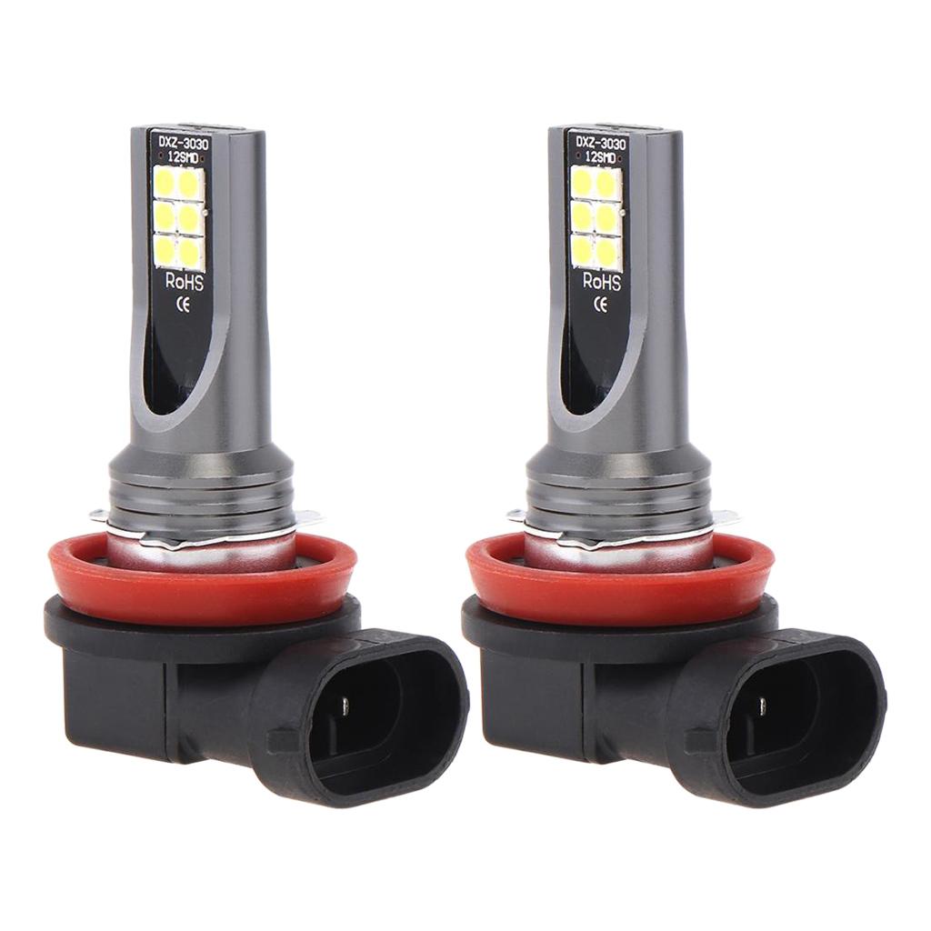 2x H11 H8 3030 LED Bright White Fog Lights Driving