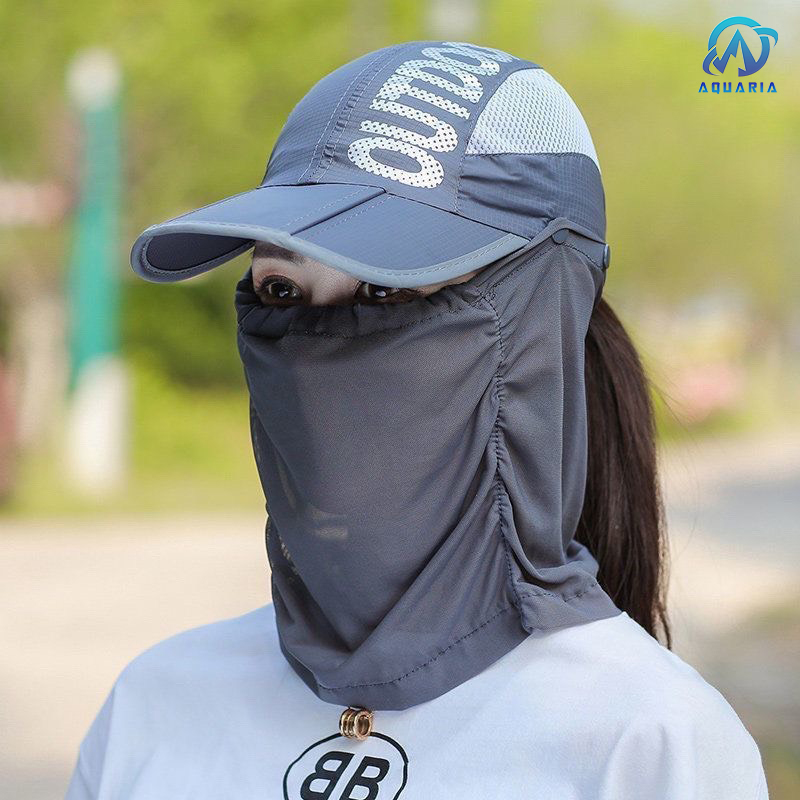Mũ Nón Chống Nắng Ninja Fullface Kèm Khẩu Trang Lưới Vải Co Giãn Thoáng Khí Có Thể Gấp Gọn Đi Phượt Dã Ngoại Câu Cá Unisex