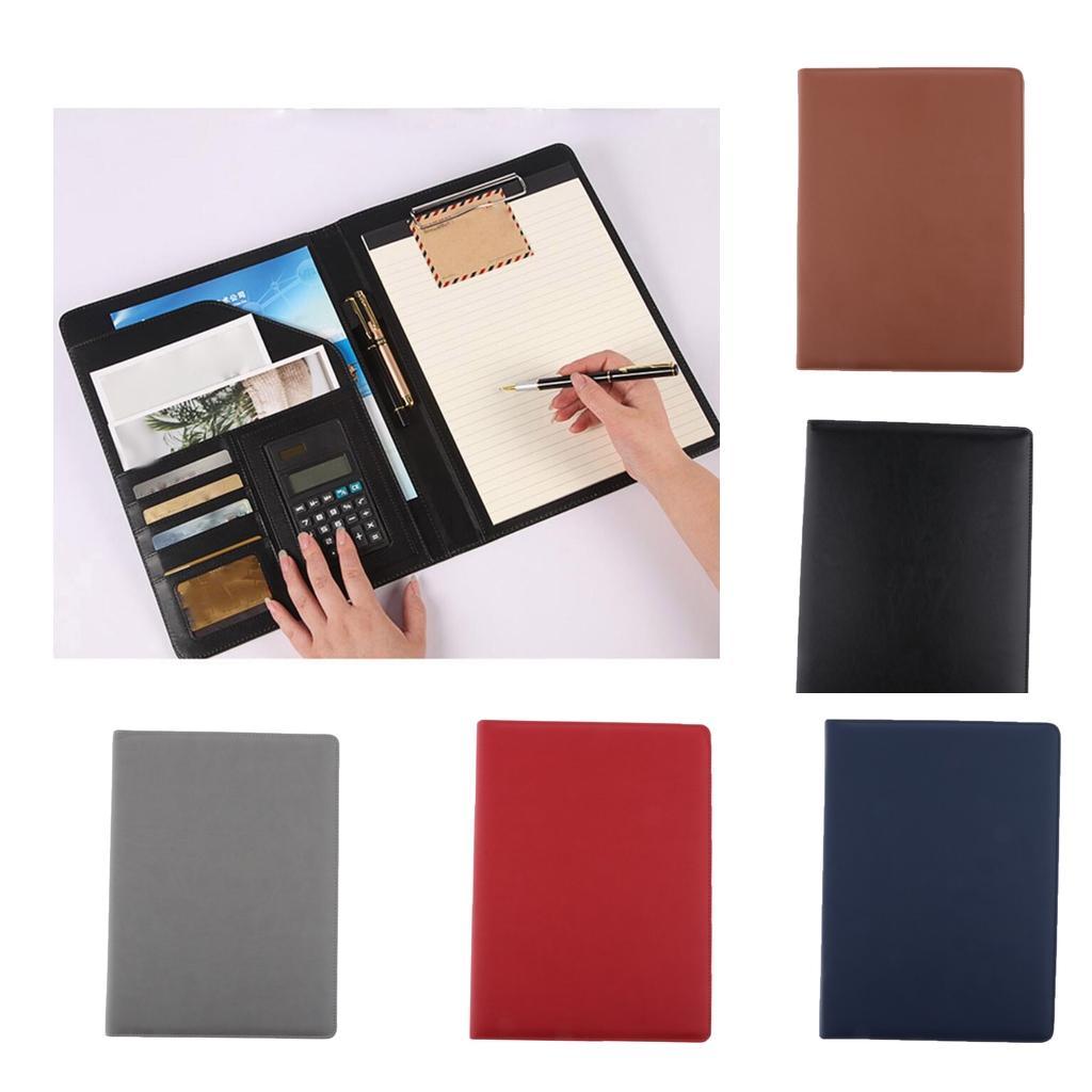 A4 Conference Document Folder Office Travel Supply W/ 8bit Calculator