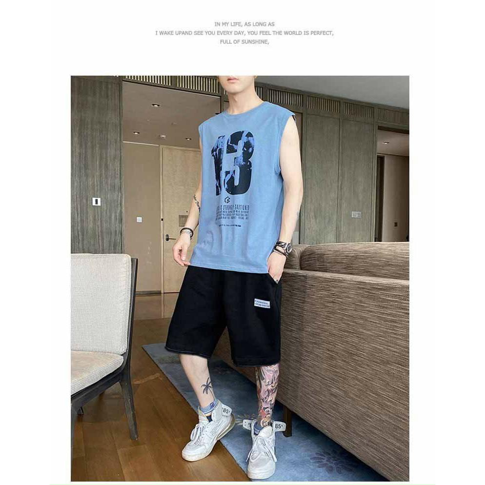 Đồ bộ nam nữ ba lỗ chất vải thun mè co giãn 4 chiều cực hot