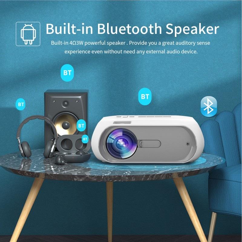 Mới T9 Máy Chiếu Mini HD 1080P Android Video Di Động Di Động Văn Phòng Trò Chơi Rạp Hát Tại Nhà Có Dây Màn Hình Chiếu Không Dây